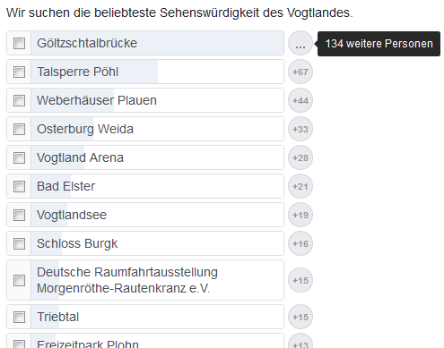 Umfrage Facebook: Beliebteste Sehenswrdigkeit im Vogtland